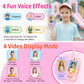 LEENK Video Walkie Talkies for Kids 2 Pack - Rechargeable Video Intercom Handheld, Indoor & Outdoor Range, Easy Use for Ages 3-12, Eco ABS, Clear