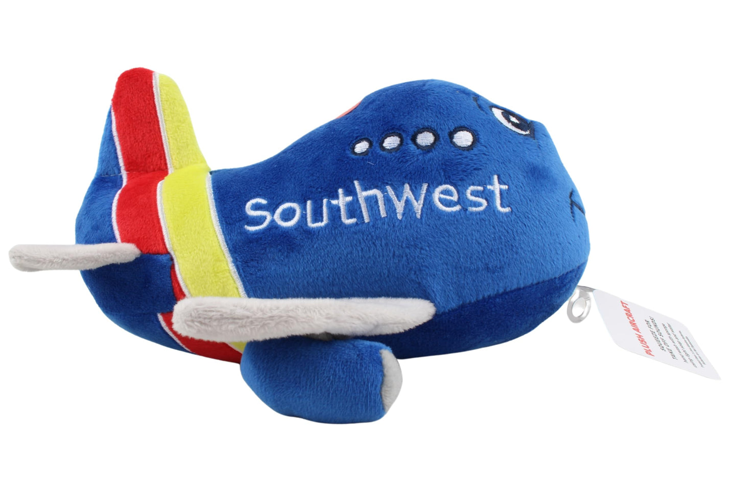 Daron Southwest Airlines Plush Toy Airplane, 8 inches