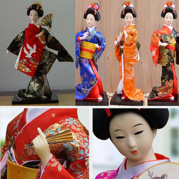 thefancypumpkin Japanese Geisha Art Kimono Doll Maiko Dolls Collectibles Creative Gift, E-03