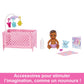 Barbie Skipper Babysitters, Inc. Crib Playset with Doll, Baby Doll with Sleepy Eyes, Furniture & Accessories