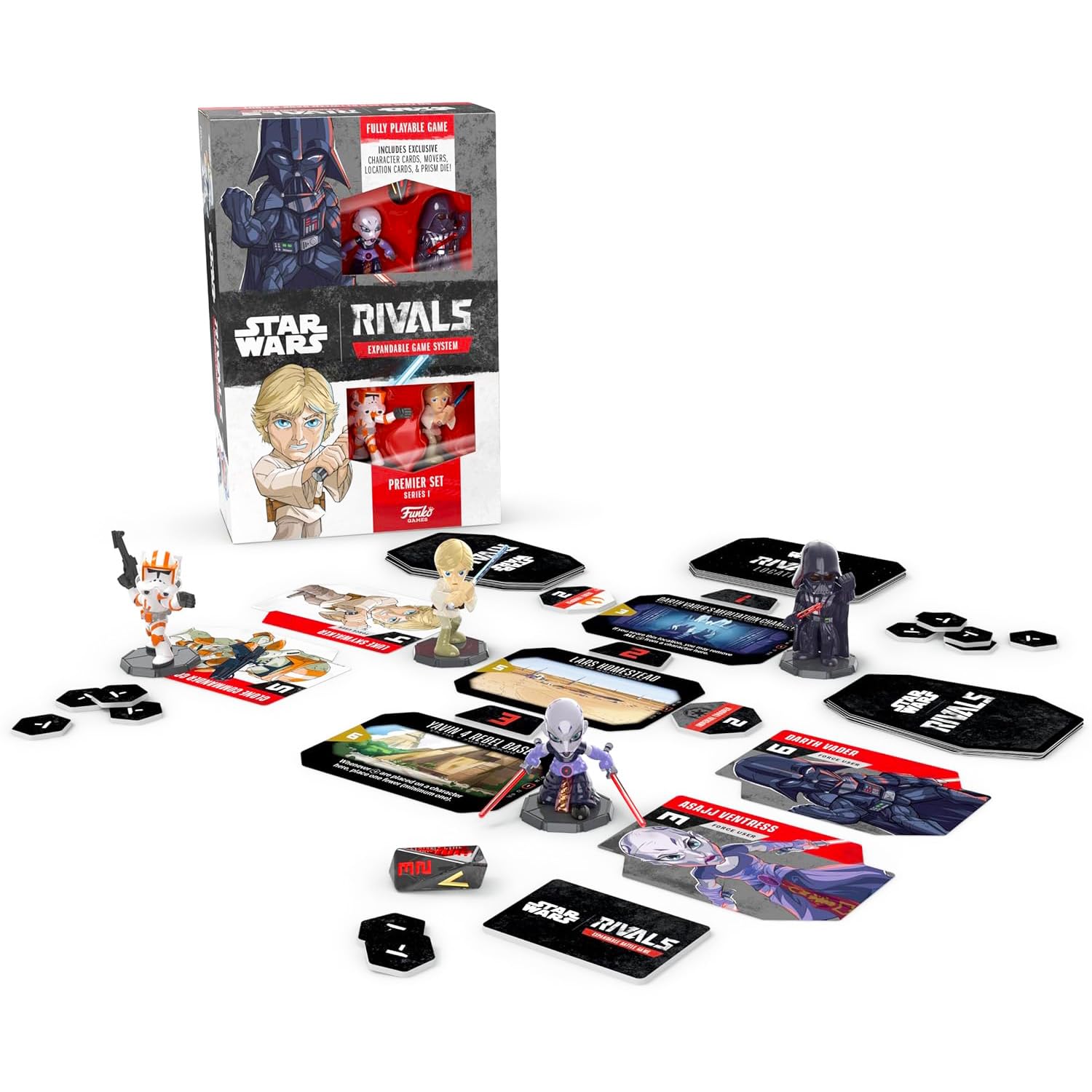 Star Wars Rivals Board Game with Expansion Packs - 3 Pc Bundle with Series 1 Expandable Game with Mini Figures and Booster Packs | Star Wars Game