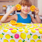 AMZPTBOY Hawaiian Lemon Tablecloth,Lemon Party Decoration, Disposable Lemon Table Cover Summer Fruit Table Cover Indoor/Outdoor Picnic Summer Beach