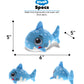 DolliBu Blue Shark Stuffed Animal Plush Toy, Kids & Adults Huggable Shark Cuddle Gifts, Cute Stuffed Animals for Toddler & Baby's First Sea Creature