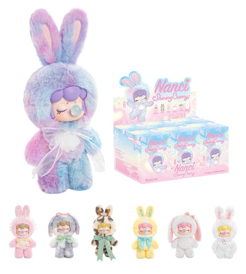 ROBOTIME Plush Doll Blind Box Figure, Kawaii Plush Rabbit Fluffy Stuffed Animal Surprise Toy,Cute Collectible Gift for Girls, Women, Kids, Birthday