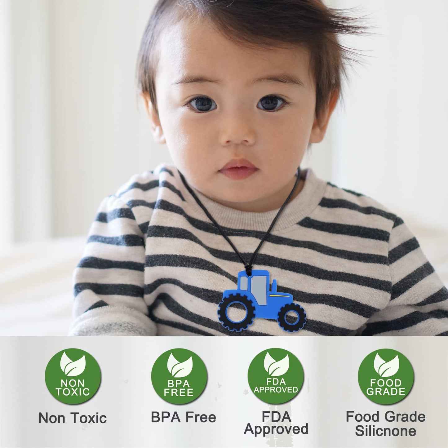Sensory Necklaces for Chewing Boys and Girls, 5 Pack