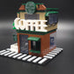 General Jim's Modular Coffee Shop Building Set - 283 Pieces | 2-Story Brick Model with Café Details | Compatible with Major Brands | Urban