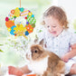 12 Sets DIY Easter Wreath Craft Kits, Foam Signs with Easter Egg, Bunny, and Chick Stickers, Pom-Poms, Googly Eyes, for Kids Classroom Home