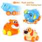Liberty Imports 8 PCS Cartoon Animals Friction Push and Go Toy Cars Play Set for Babies and Toddlers | Cute Mini Play Vehicles Party Favors - Age 18