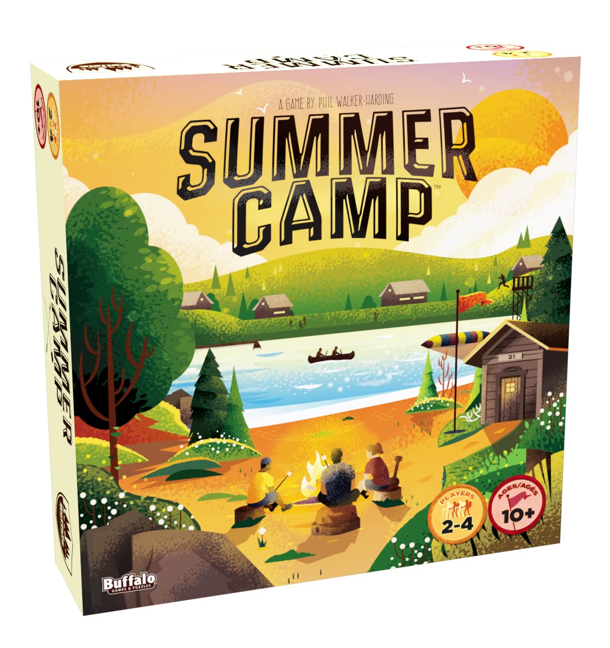Buffalo Games Summer Camp Deck-Building Card Game - 2-4 Players, Ages 10+, 30-45 Min - Family Games - Portable Travel Set - Outdoor Activities