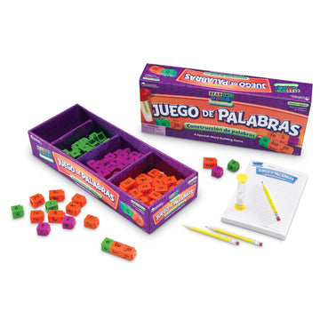 Learning Resources Juego de Palabras Spanish Reading Rods Word Game - Spanish Learning Board Games for Kids, Bilingual Language Games