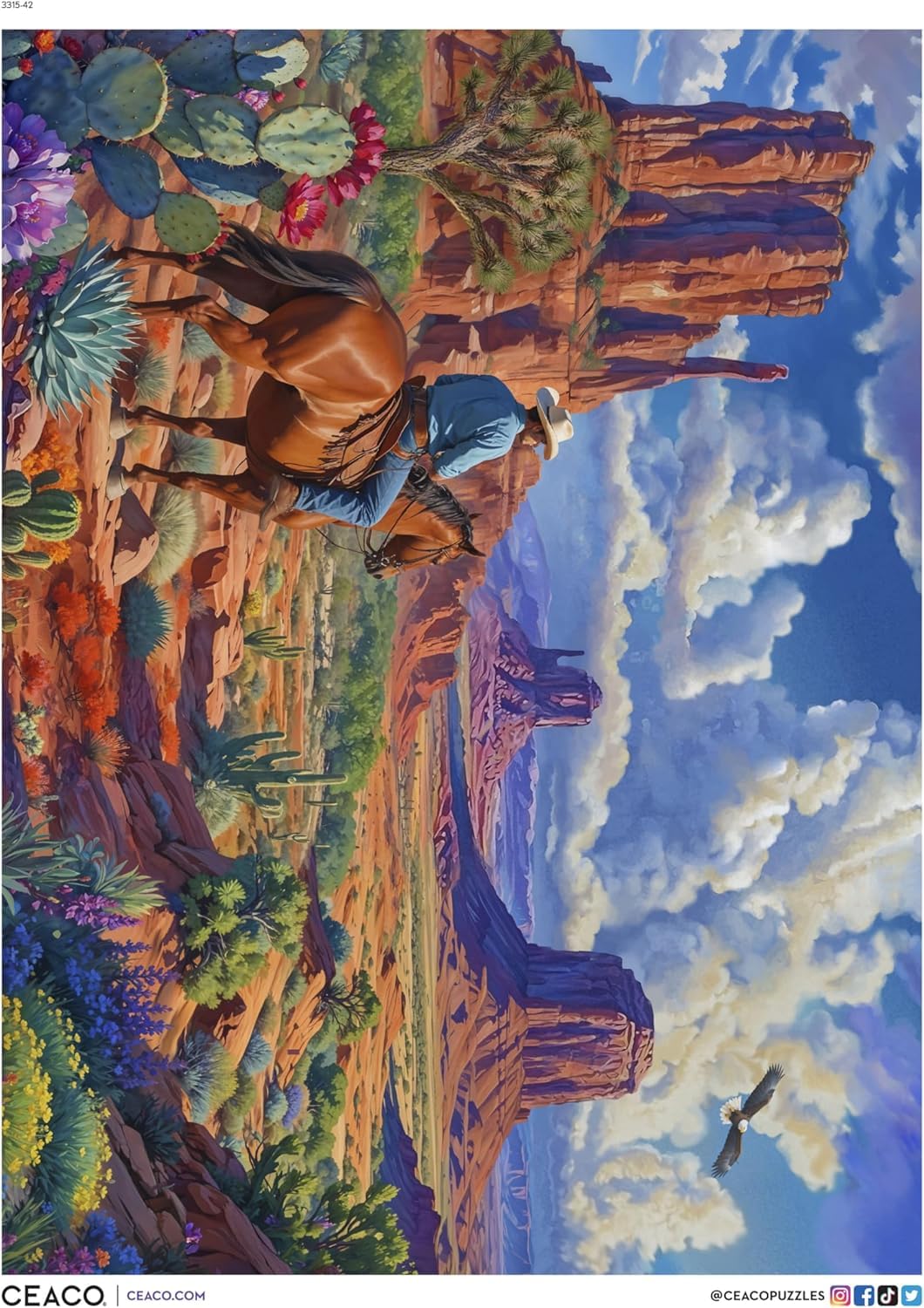 CEACO Western Venue 1000 Piece Jigsaw Puzzle for Adults, 26.75 x 19.75 in