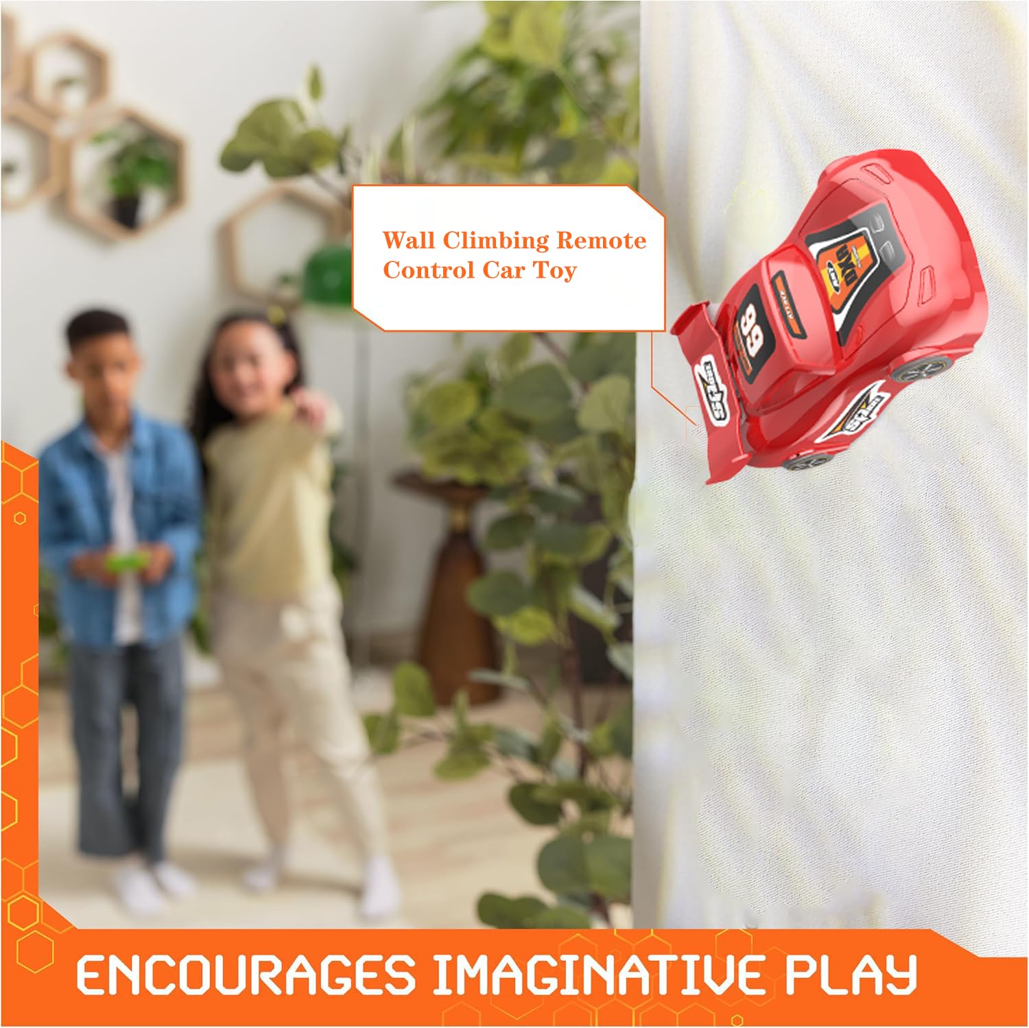 JICIFU Wall Climbing Remote Control Car Dual Mode 360deg Rotating RC Stunt Cars with Headlight Rechargeable Toys for Boys Girls Gift for 4 5 6 7 8-12