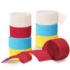 NICROLANDEE Party Streamers Decorations - 8 Rolls Red Blue Yellow Crepe Paper Streamers Tassels Streamer Paper for Birthday Party, Baby Shower, Class