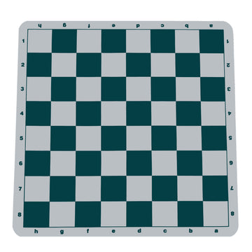 WE Games Original 100% Silicone Tournament Chess Mat - 20 in. Board, Green