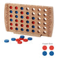 WOWME Wooden 4 in a Row Game Coffee Table Decor-Classic Strategy Game-Family Board Games Toys Gift for 6 Years Old Kids Boys Girls Adults