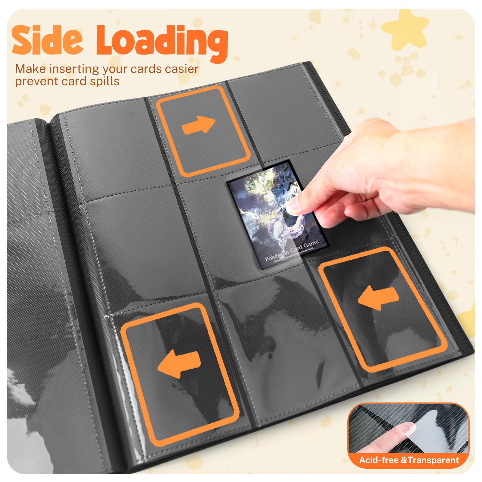 Card Binder, 9 Pocket Trading Card Album Folder,20 Pages, 360 Card Capacity Sports Card Binder, Premium Card Binders Compatible with MTG, TCG
