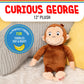 Kids Preferred Curious George Monkey Stuffed Animal Plush Toys Soft Cutest Cuddle Plushie Gifts for Baby and Toddler Boys and Girls - 12 Inches