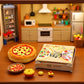 Miniature Pizza Box Set, 1:6 1:12 Dollhouse Food Model Set Doll House Furniture Supplies?Dollhouse DIY Accessories?Dollhouse Furniture Shooting Props