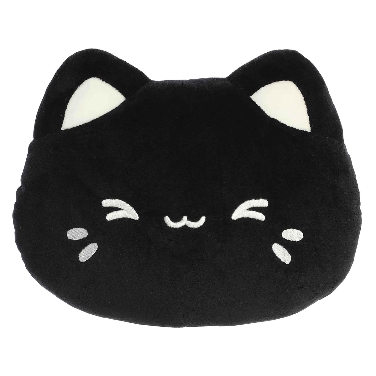 Aurora Tasty Peach Meowchi Face Plush 12" Black Sesame Stuffed Animal