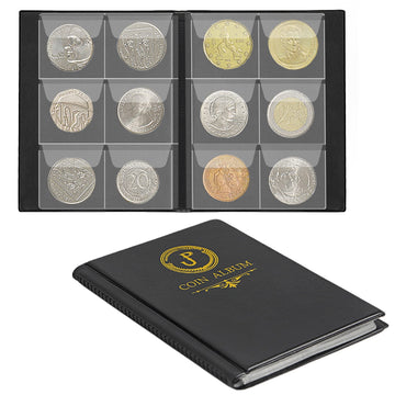 Uncle Paul Coin Album Coin Holder Coin Collection Book for Half Dollar/Small Dollar/50 Pence/Two pounds 60 Pockets