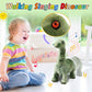 HCdoujoy Green Dinosaur Toys for Girls Walking Nodding, Roaring, Repeating What You Say, Touch & Button Control Eyes Turn Red Realistic Pet, Toy Gift