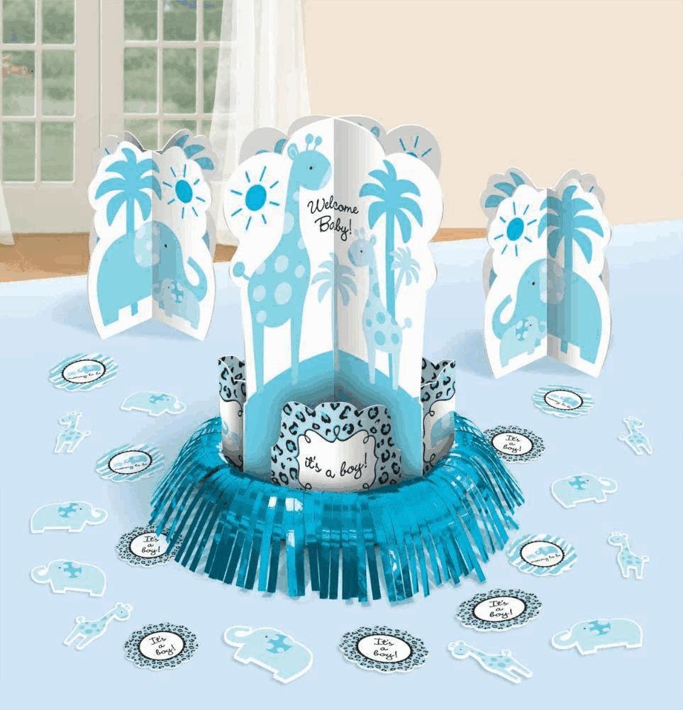 Blue Sweet Safari Table Decorating Kit