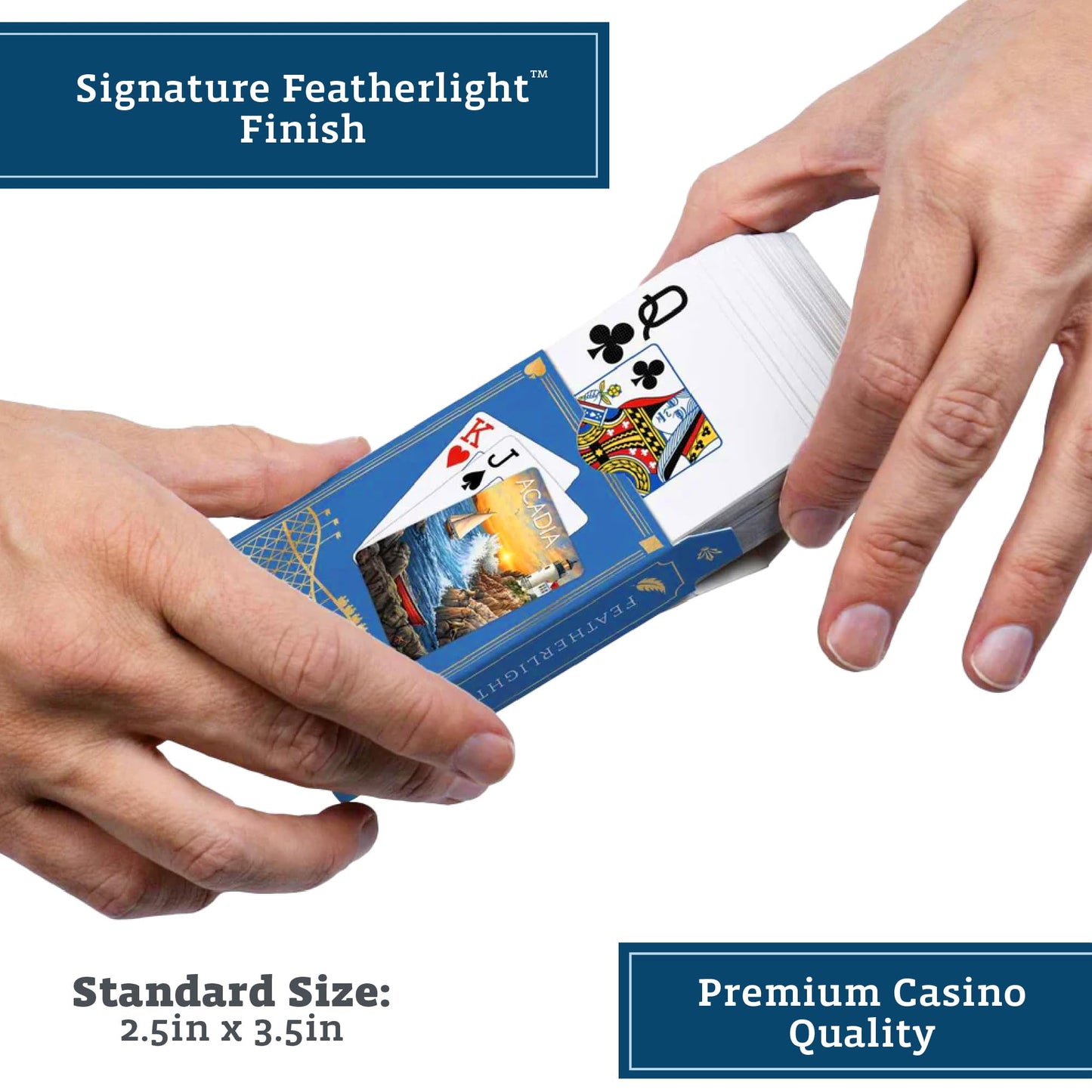 Boardwalk Puzzles Acadia, Featherlight Unique Playing Cards, Fun Themed Deck for Home and Travel