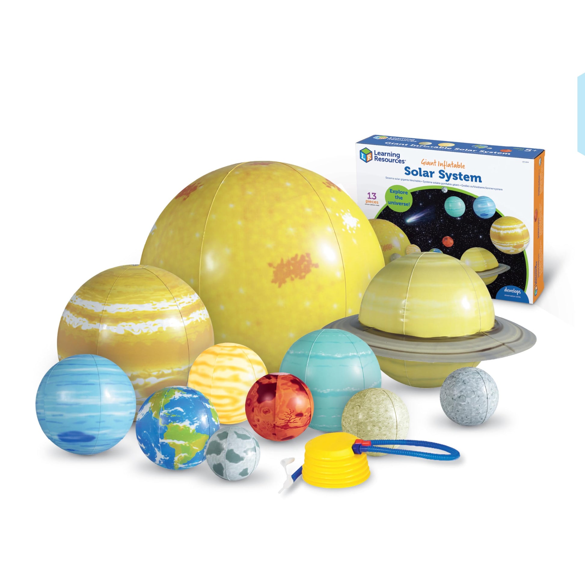 Learning Resources Giant Inflatable Solar System - Project Kit, Space and Planet Model, Constellation Classroom Globe, STEM Science Projects Gifts