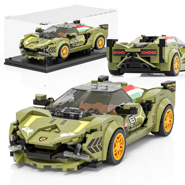 Mould King 27003 Speed Champion SIAN Racing Car Building Set & Display Case, MOC Creative Classic Cars for Boys Age 14+, Cool Vehicles Model Toys