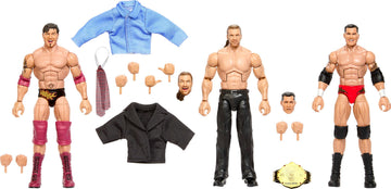 Mattel WWE Elite Evolution 3-Pack Action Figures & Accessories Sets, 6-inch Collectibles with Swappable Parts, Includes Triple H, Randy Orton