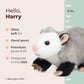 Bearington Harry Possum Plush Toy - 9" Realistic Opossum Stuffed Animal with Soft Fur and Lifelike Details - Adorable and Cuddly Opossum Plushies Gift