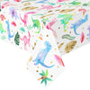 HaPiBiDesign Girl Dinosaur Birthday Party Tablecloth - Pink Dinosaur Plastic Disposable Table Cover - Girl Dinosaur Party Supplies (1, 54'' x 108'')