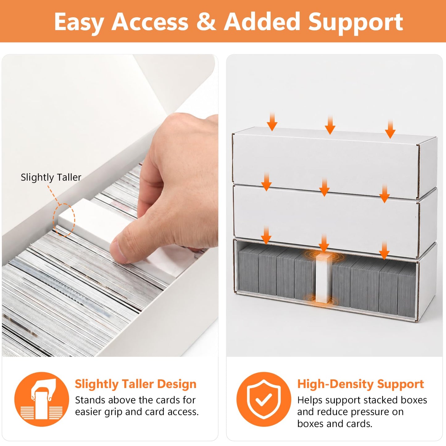 Trading Card Dividers for Storage Boxes - 12PCS High-Density Foam Card Spacer Blocks, Bulk Box Divider, Card Storage Supplies for MTG, TCG, Baseball &