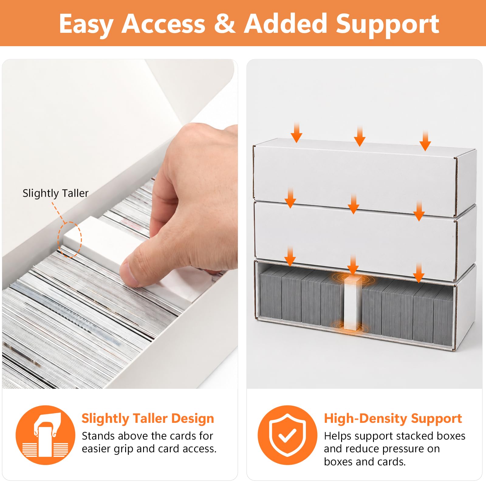 Trading Card Dividers for Storage Boxes - 12PCS High-Density Foam Card Spacer Blocks, Bulk Box Divider, Card Storage Supplies for MTG, TCG, Baseball &