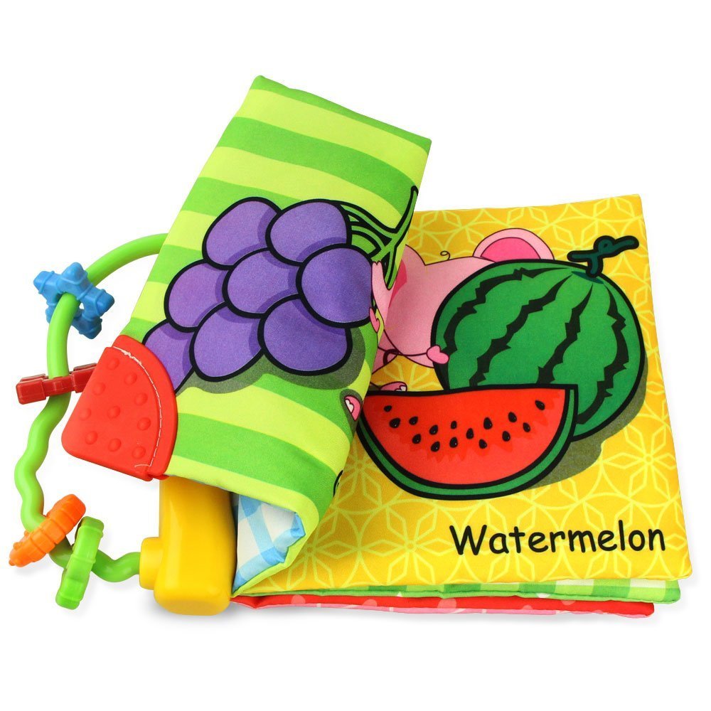 Little Bado Baby Toys Earlyears Tactile and Educational Cloth Soft Book-Teether Rings-Infant Learning Toy Rattle, Crinkle Toddler Activity Gift