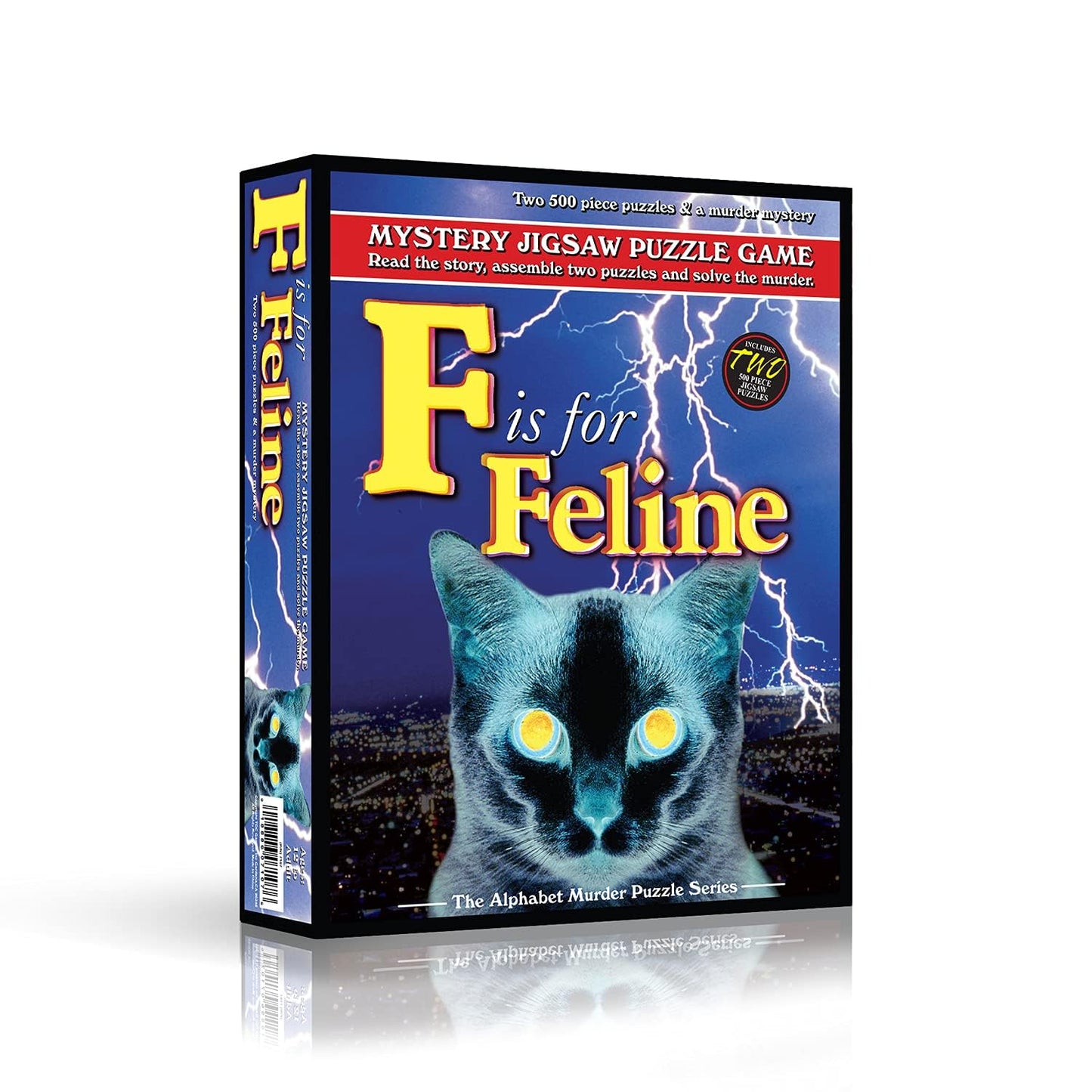 TDC Games Alphabet Mystery Jigsaw Puzzle for Adults, 500 Piece Puzzle Game - F is for Feline