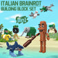 Myth Qholve Italian Brainrot Building Bricks Set 8 Models Creative Animal & Character Blocks Fun Collectible for Adults