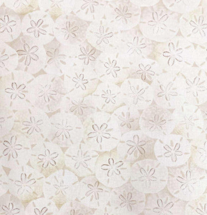 Timeless Treasures Fabrics Beach Dreams, Take Me Away Packed Sand Dollars On Beach Sand