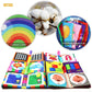 teytoy My First Soft Book, 6 PCS Nontoxic Fabric Baby Cloth Books Early Education Toys Activity Crinkle Cloth Book for Toddler, Infants and Kids