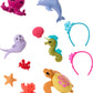 Mermaid Barbie Dolls 2-Pack: Sea Animals, Headbands & Ocean Accessories by Barbie