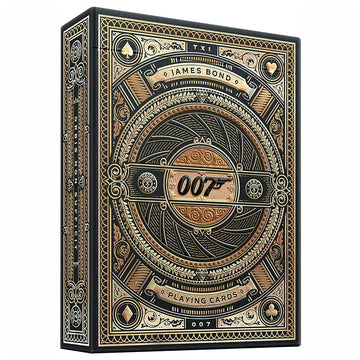 theory11 James Bond 007 Playing Cards - Gold Foil Spy Movie Poker Deck with Custom Aces, Jokers & Court Art for Magic, Cardistry, Game Night, Gifts