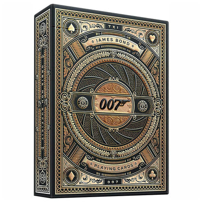 theory11 James Bond 007 Playing Cards - Gold Foil Spy Movie Poker Deck with Custom Aces, Jokers & Court Art for Magic, Cardistry, Game Night, Gifts