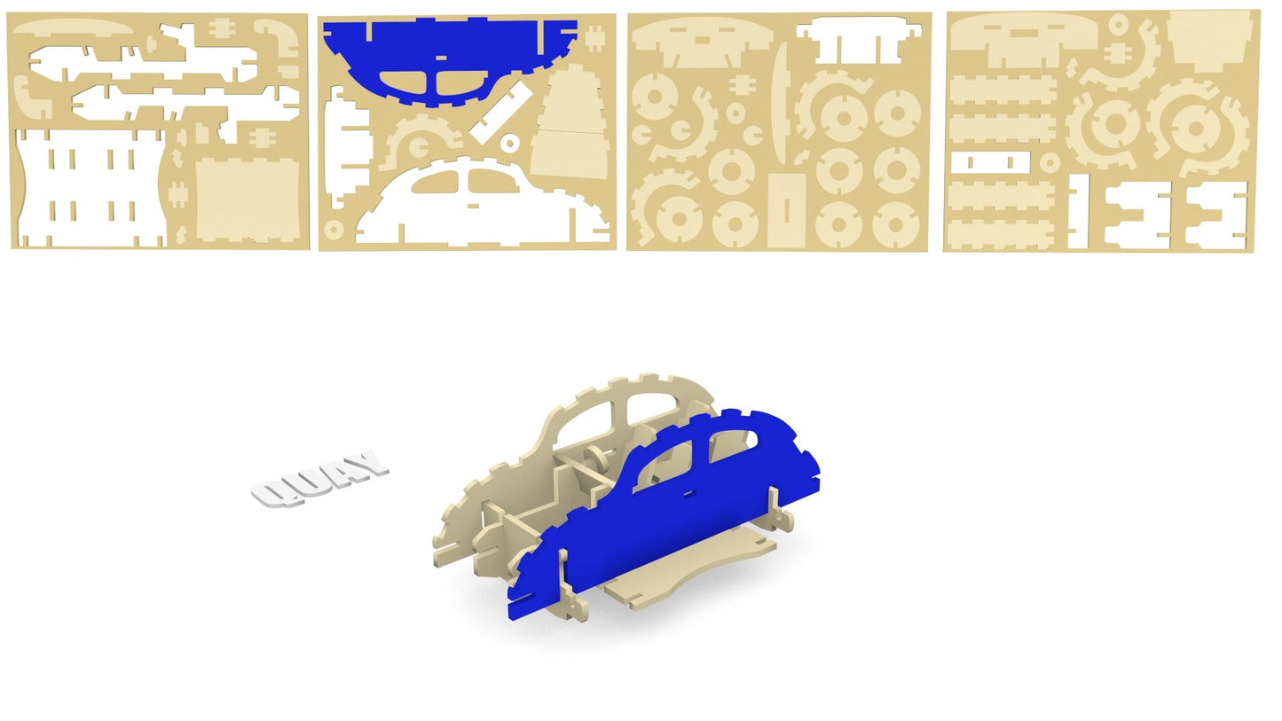 VW Beetle QUAY Woodcraft Construction Kit