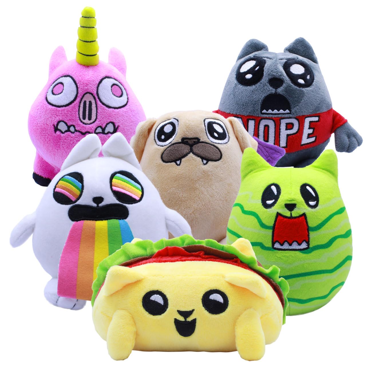 Just Toys LLC Exploding Kittens 6? Plush - Nope Cat - Official Licensed Soft Toy - Soft Plush Collectible for Kids & Fans