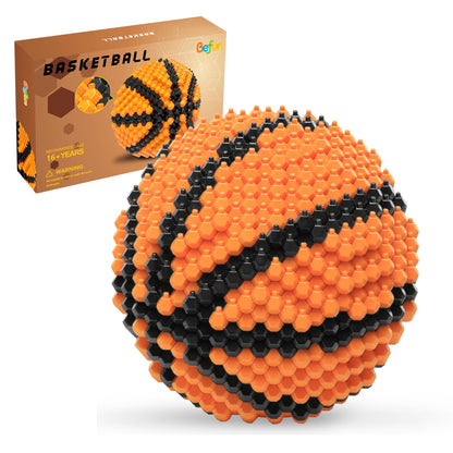 Befun Basketball Building Blocks Set, 579 Pieces Challenging STEM Building Kit for Adults & Teens 14 15 16, 3D Mini Soccer Model Educational Toy