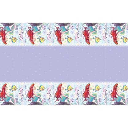 Disney The Little Mermaid Rectangular Plastic Table Cover - 54" x 84", 1 Pc