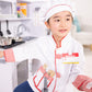 Melissa & Doug Chef Costume, Pretend Play Dress Up Set (8-Pc) Chef's Jacket, Hat, & Accessories, Role Play Toys for Kids 3+