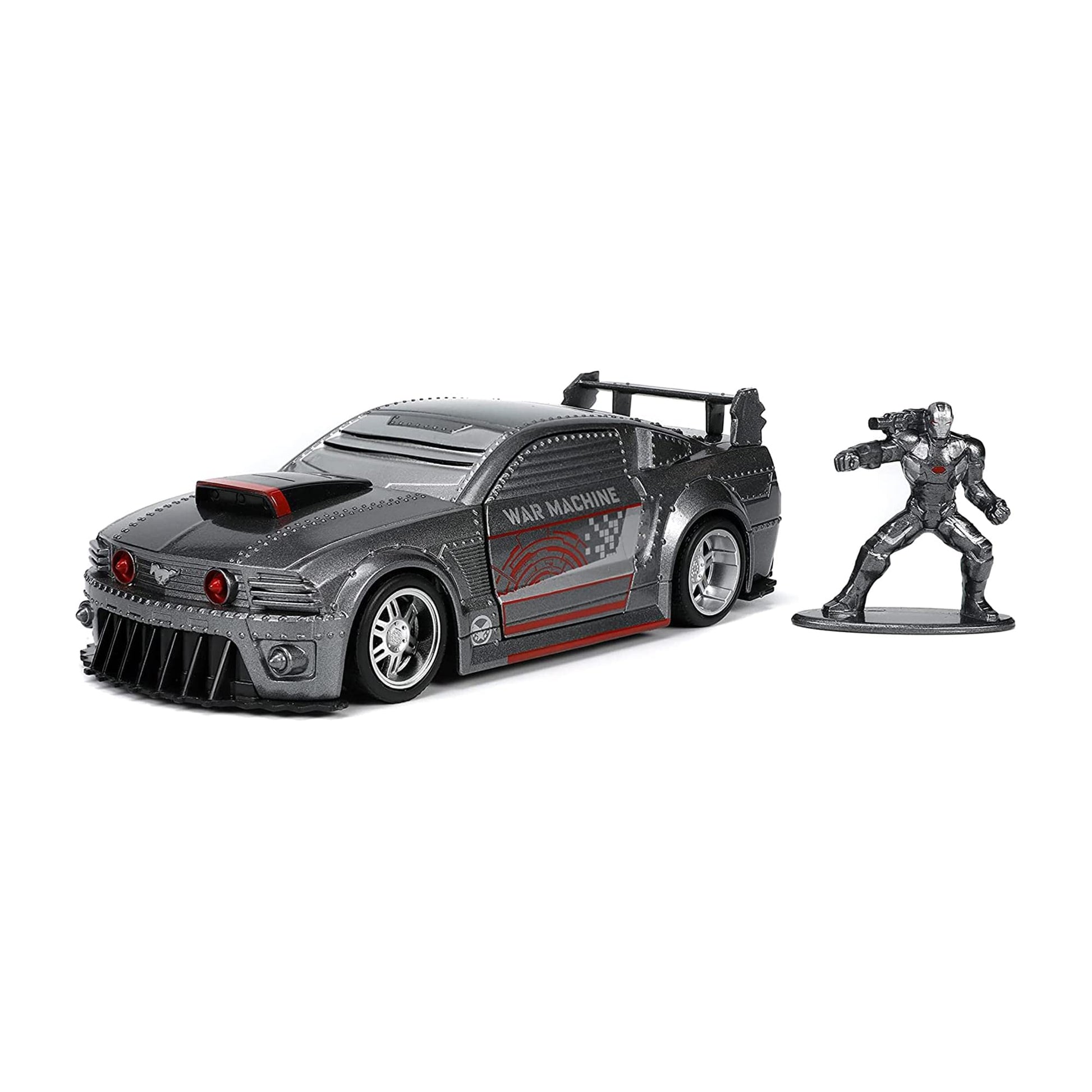 Jada Toys Marvel 1:32 2006 Ford Mustang GT Die-cast Car with 1.65" War Machine Figure, Toys for Kids and Adults Ages 8+
