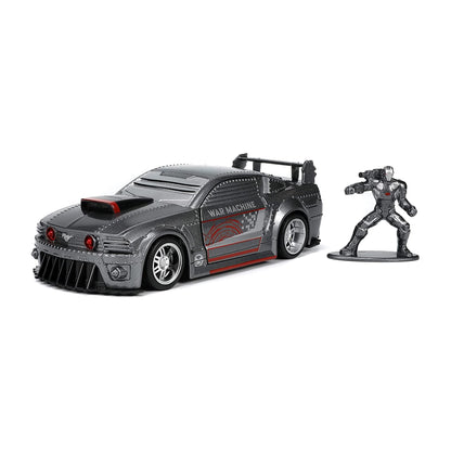 Jada Toys Marvel 1:32 2006 Ford Mustang GT Die-cast Car with 1.65" War Machine Figure, Toys for Kids and Adults Ages 8+