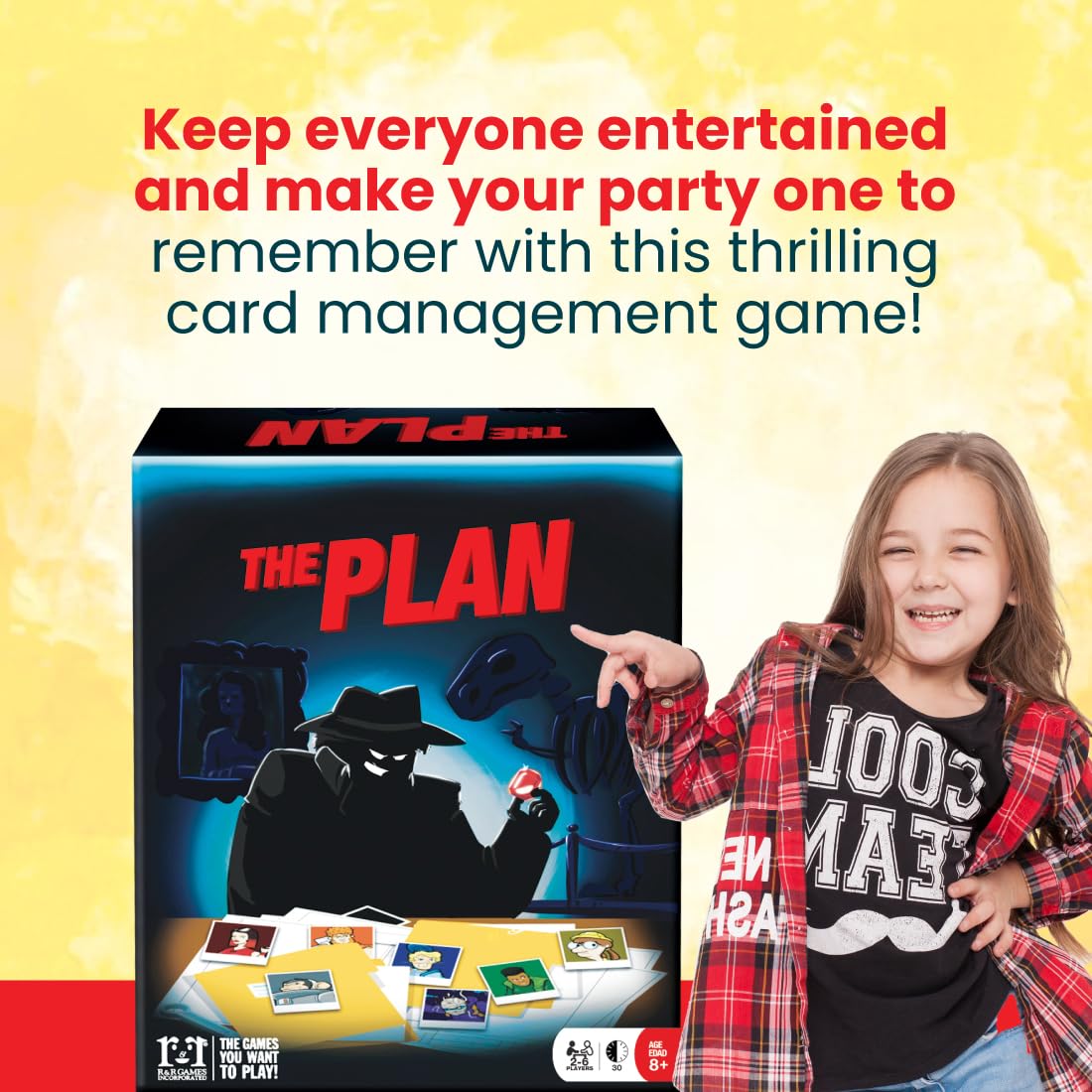 R&R Games The Plan, Strategic Card Game, Heist Card Game, Family Games for Kids and Adults, Fast Play Time